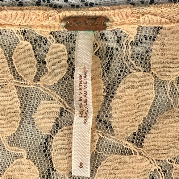 DRESS - Free People peachy blush lace overlay asymmetrical pullover dress. - Picture 12 of 16